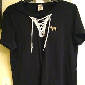 VS PINK SHORT SLEEVE